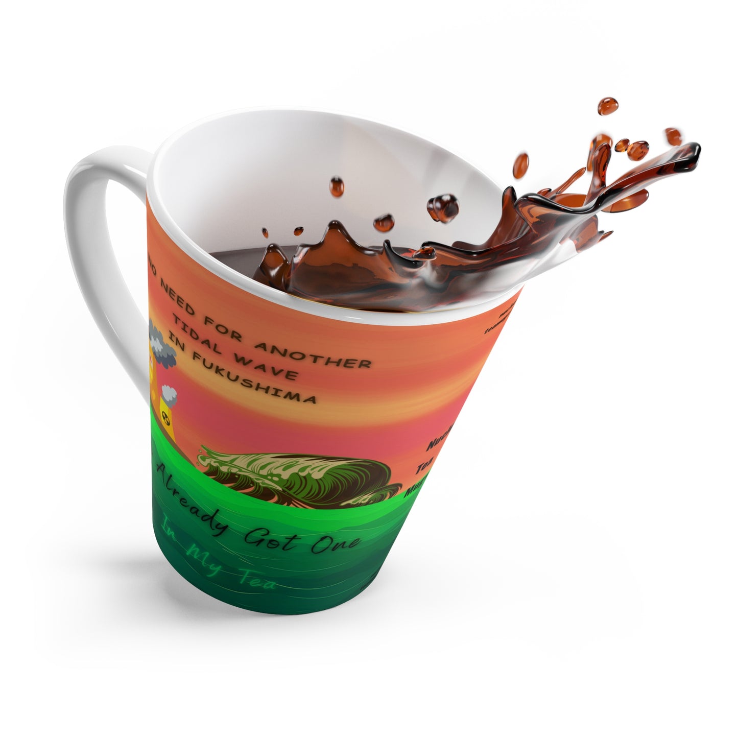 Green Tidal Wave - Latte Mug
